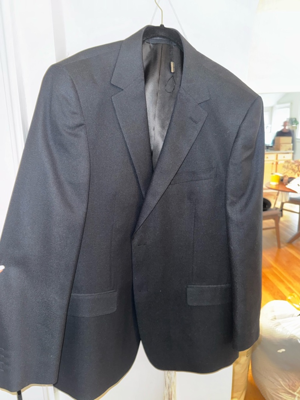 Men's Black Tailored Wool Blazer